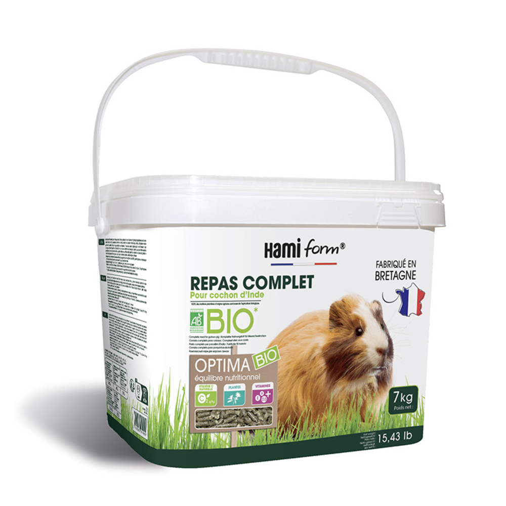 Repas complet BIO cochon d'inde 7kg en seau