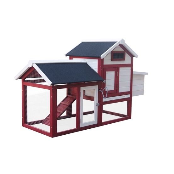 Poulailler standard bi-corps couvert: L152 x l62 x H92 cm (NULL,94m²)