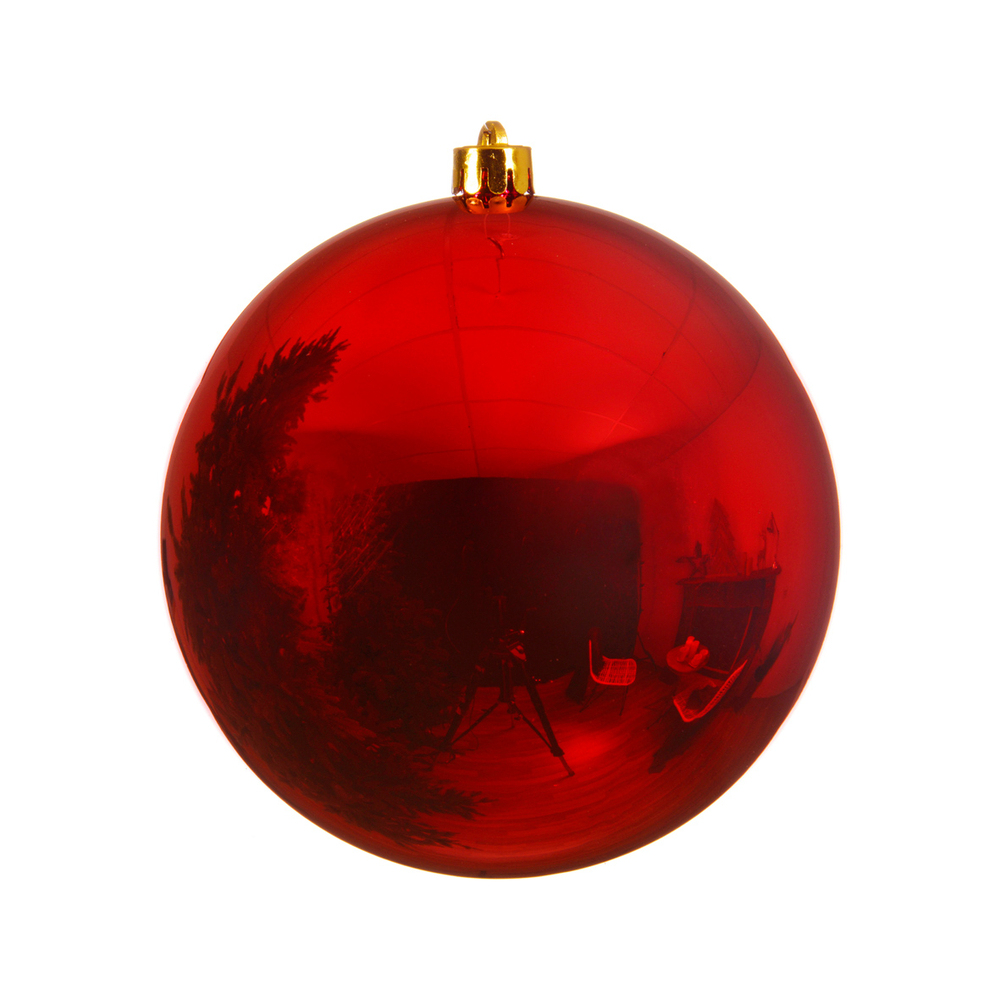 Boule de Noël brillante, coloris rouge - D.14cm