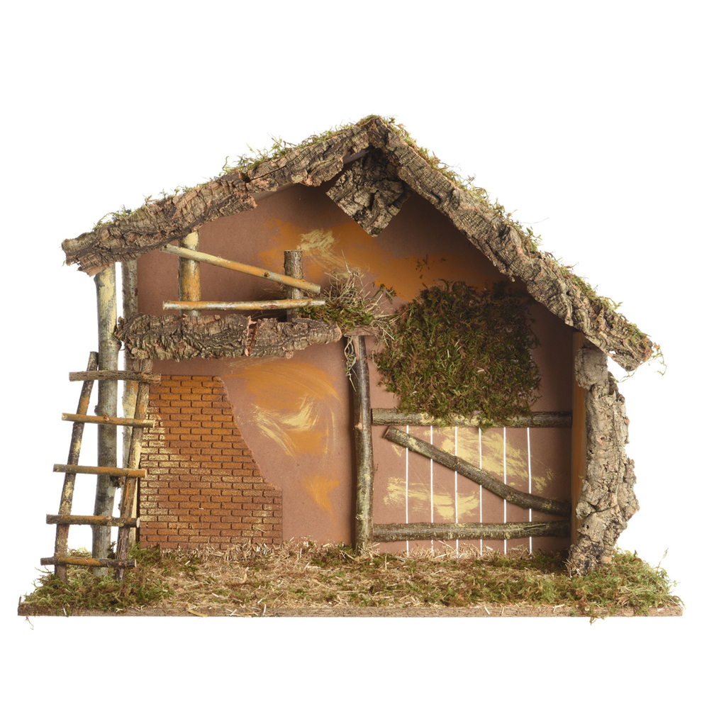 Crèche marron - 79x40x62cm