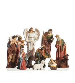 11 figurines pour crèche en polyrésine - H.30cm
