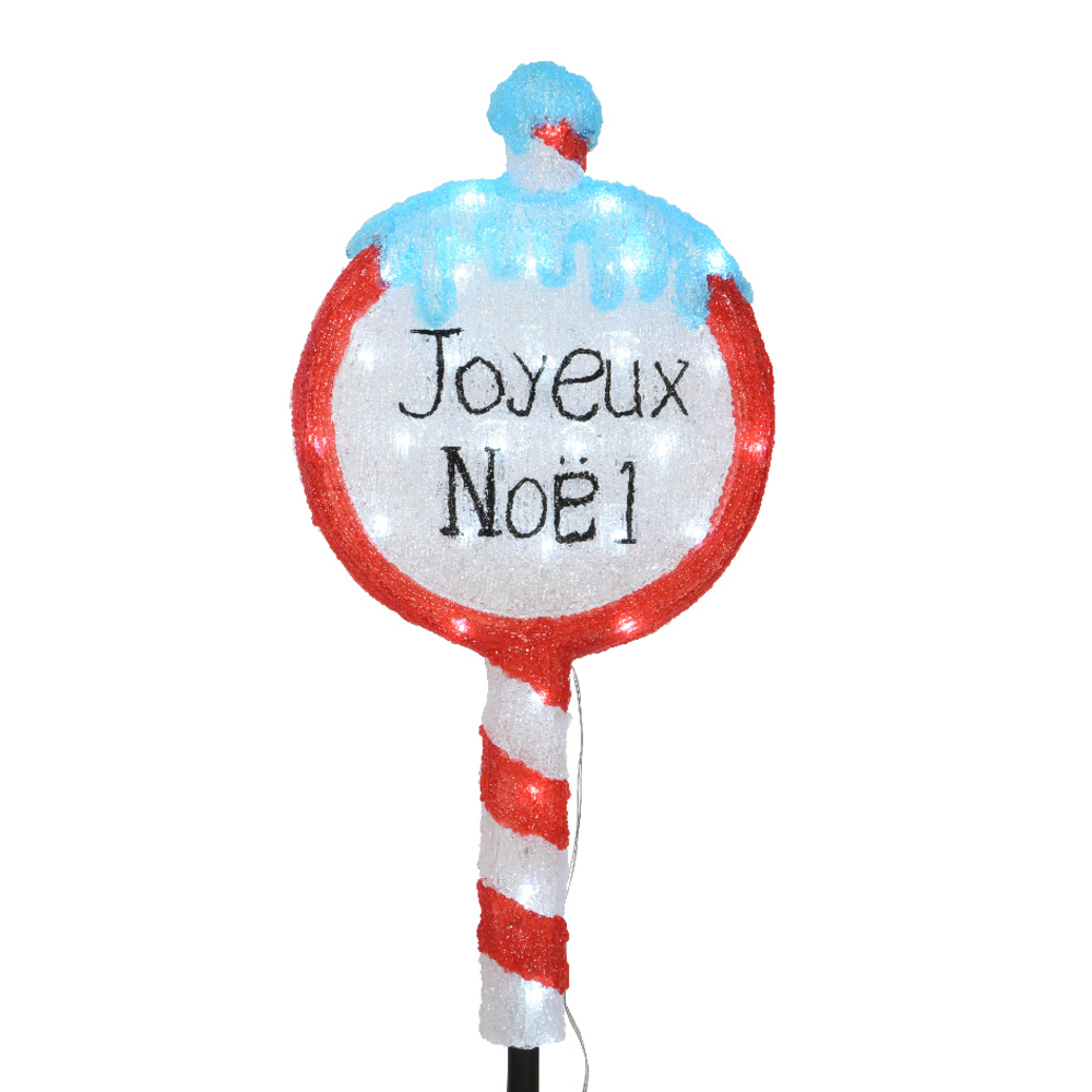 Panneau et pique extÂ : h93cm, 30 LED blanc
