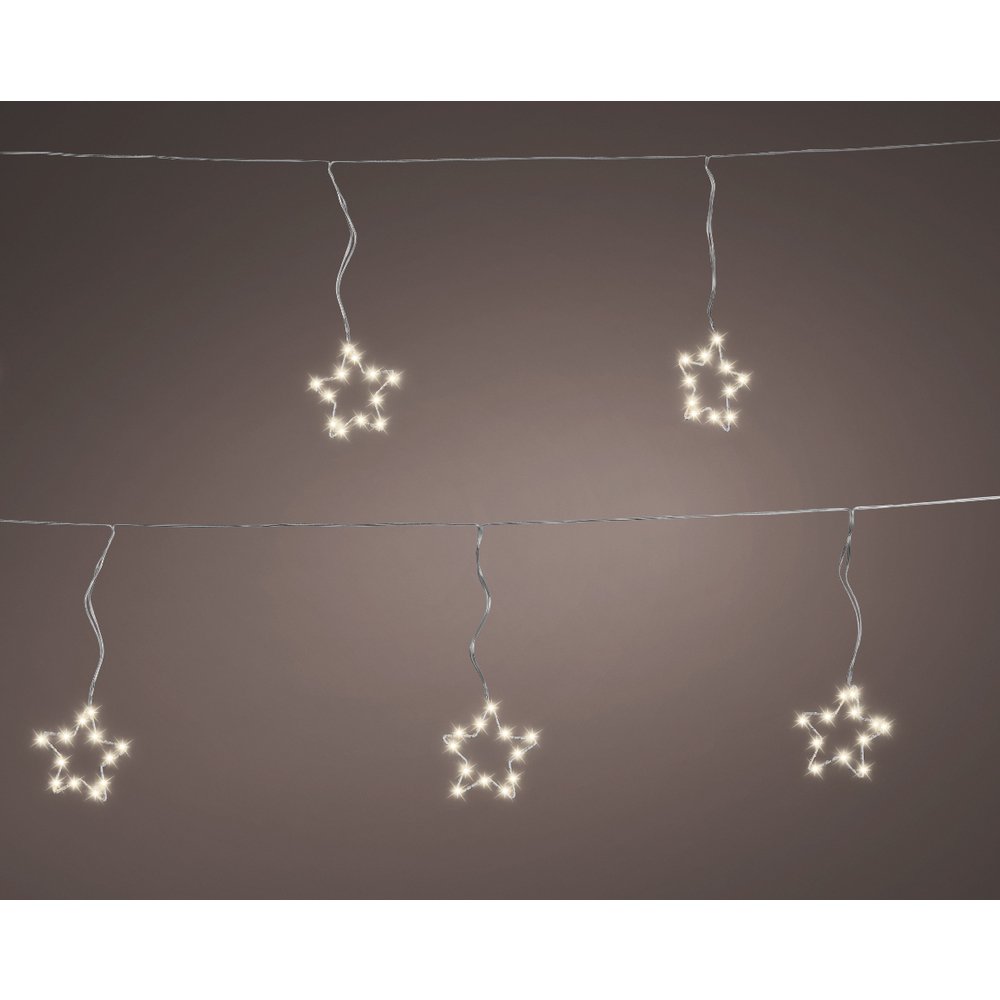 Guirlande d'extérieur, étoiles 96 LED - L.280cm