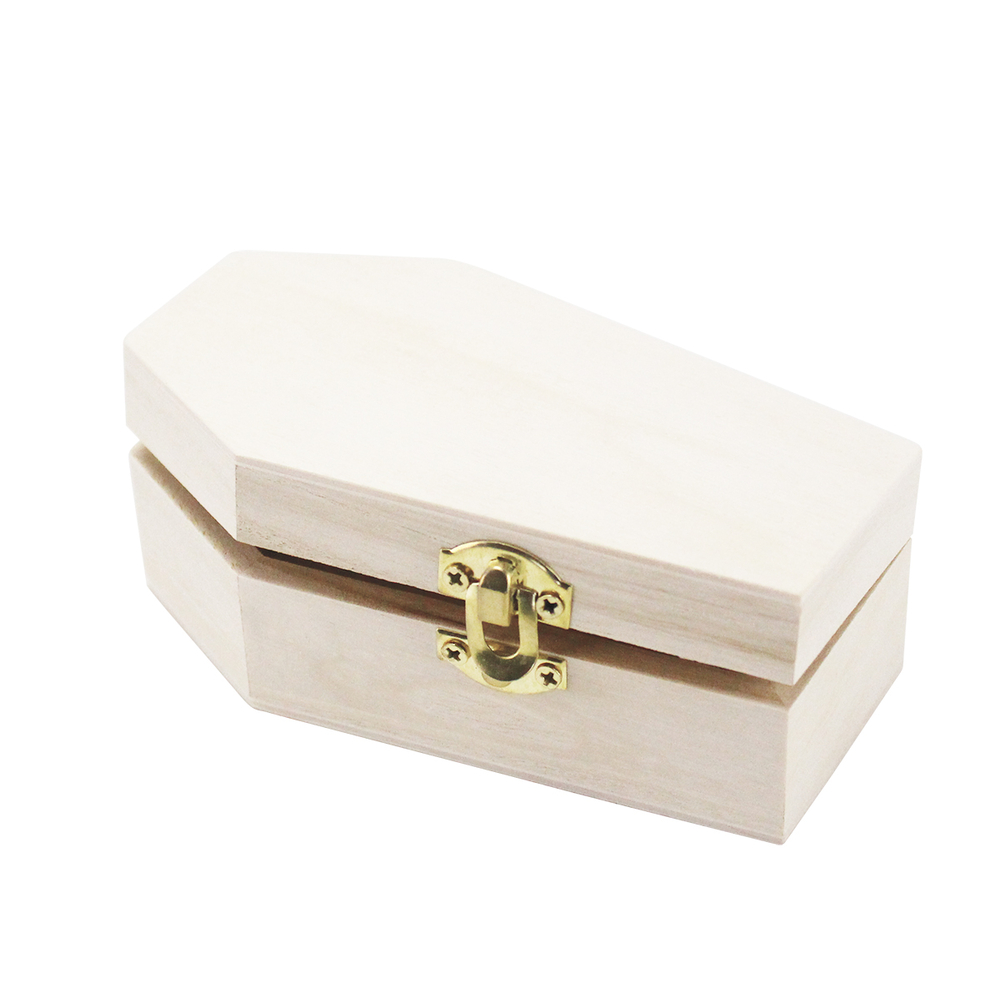 Cercueil à décorer, en bois L.11,5 x 6,5 x H.4,3 cm