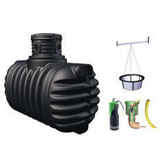 Récupérateur d'eau, Cuve à entérrer 'Kit Jardin Confort 4Rain' - 2650L