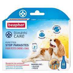 Diméthicare: pipettes stop parasites pour petit chien (< 15 kg)