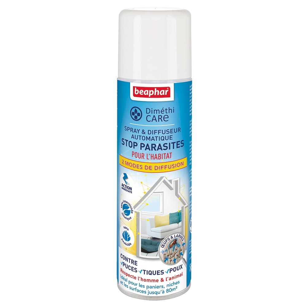 Diméthicare: spray & diffuseur auto stop parasites pour l'habitat