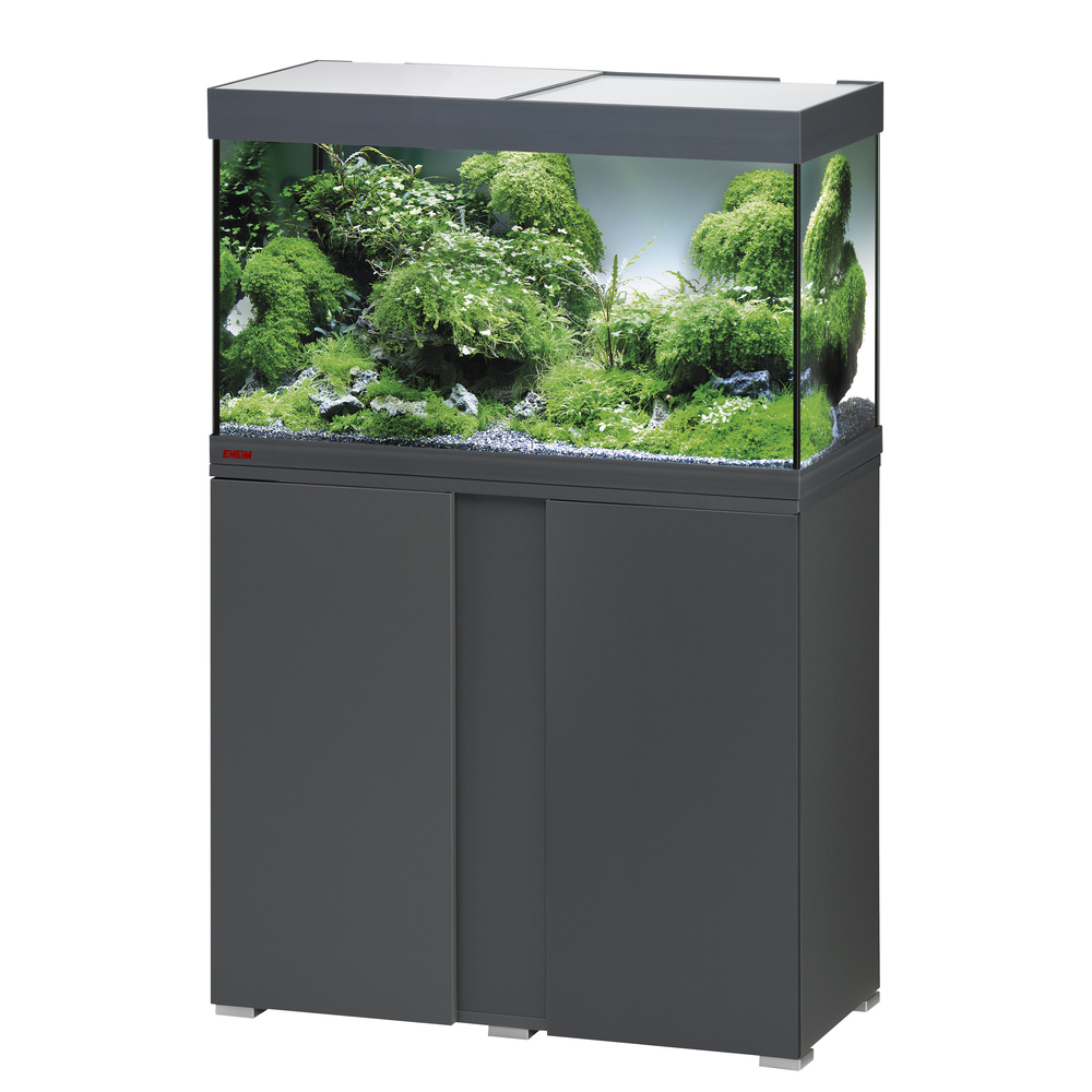 Aquarium avec meuble Vivaline en bois gris - 126 litres