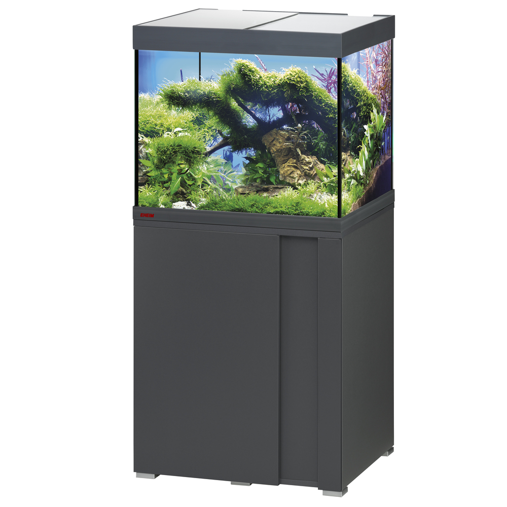 Aquarium avec meuble Vivaline en bois gris - 150 litres