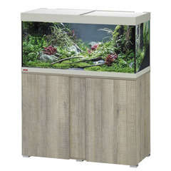 Aquarium avec meuble Vivaline en bois gris - 180 litres