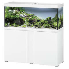 Aquarium avec meuble Vivaline en bois blanc - 240 litres