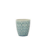 Cache-Pot Loa en céramique, bleu D8 x H7 cm