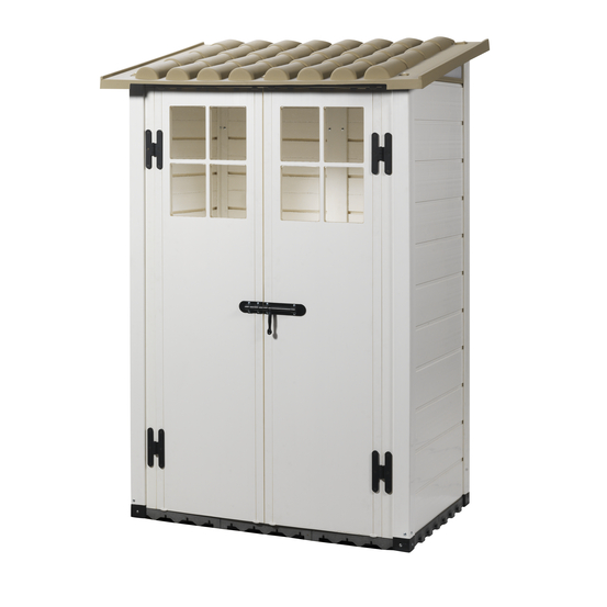 Abri jardin mural en résine, toit monopente - 0,88m²