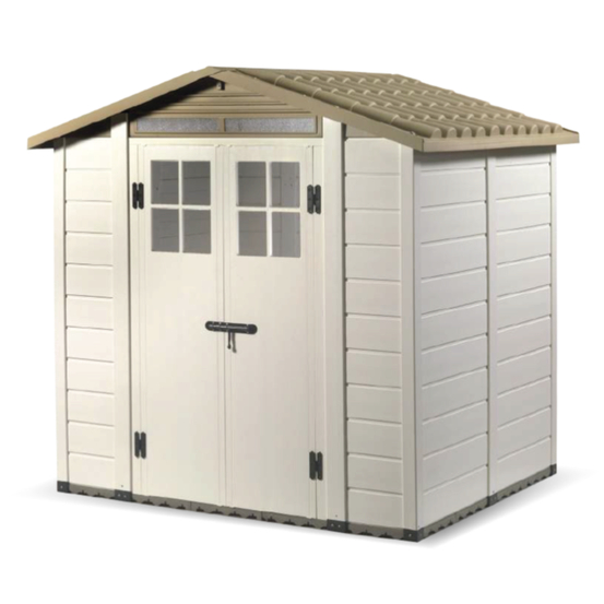 Abri jardin en résine, toit bi-pente - 3,13m²