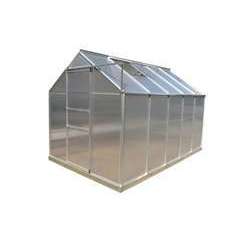 Serre jardin structure aluminium panneaux polycarbonate 4 mm 6,03 m2