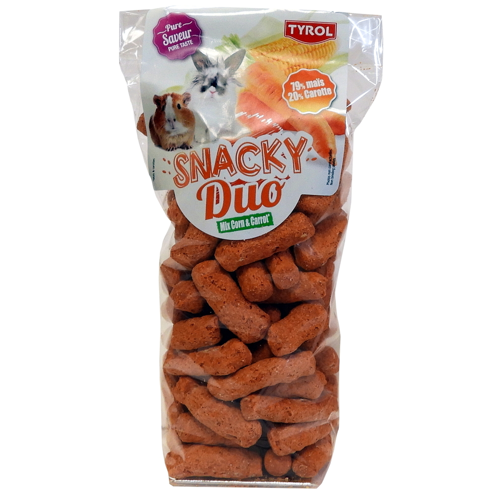 Friandises snacky carottes et corn, pour rongeur Tyrol: 150 g