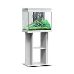Aquarium avec meuble eau douce Élégance Expert bois blanc 105 litres