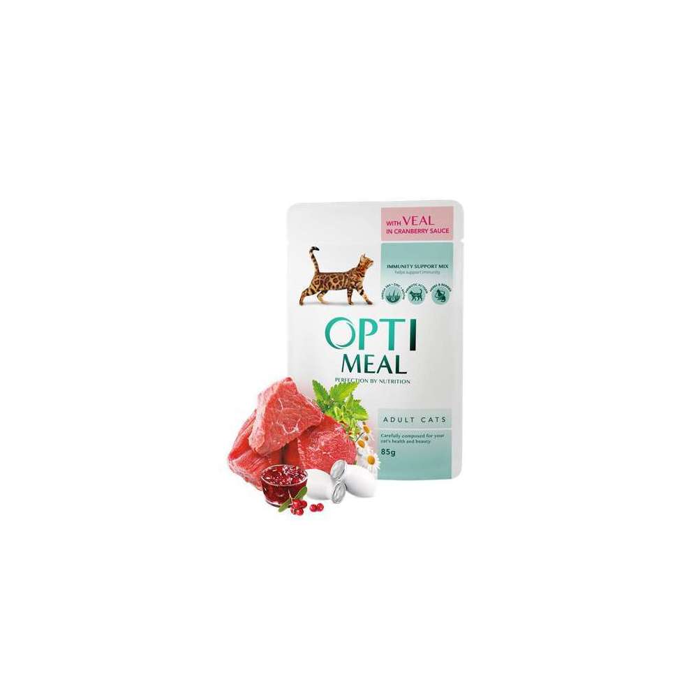 Optimeal Chat : veau sauce canneberge 85g