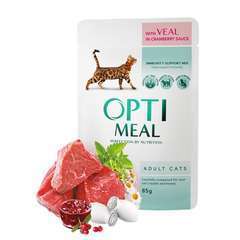 Optimeal Chat : veau sauce canneberge 85g