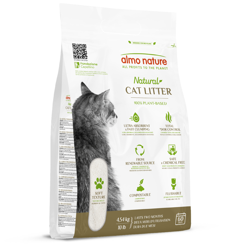 Litière naturelle Catlitter Almo Nature agglomérante 4,54kg