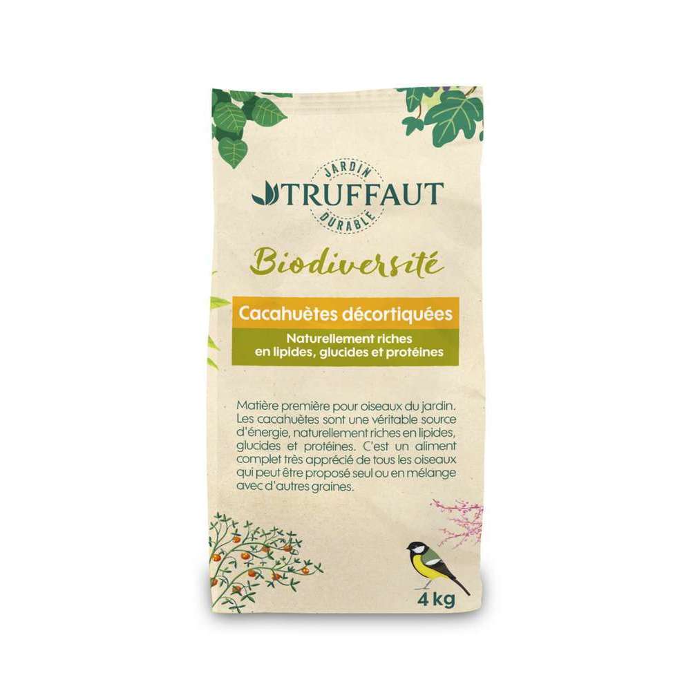 Graines de cacahuètes pour oiseaux du jardin - 4 kg