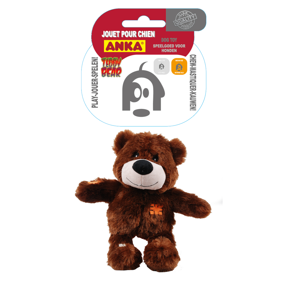 Jouet peluche Teddy Bear, pour chien: taille S/M (22cm)