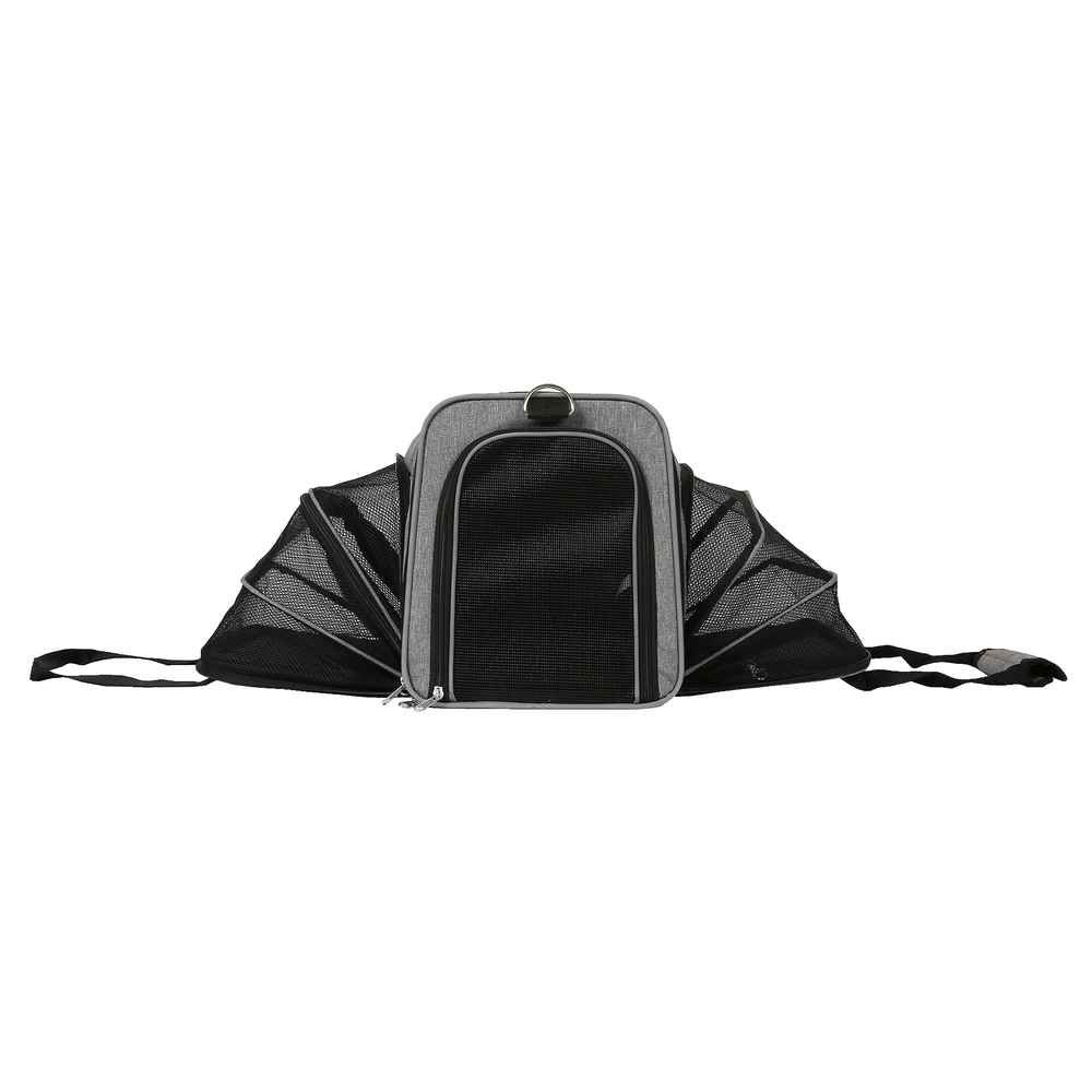 Sac camping 45x25x28 cm gris pour chien