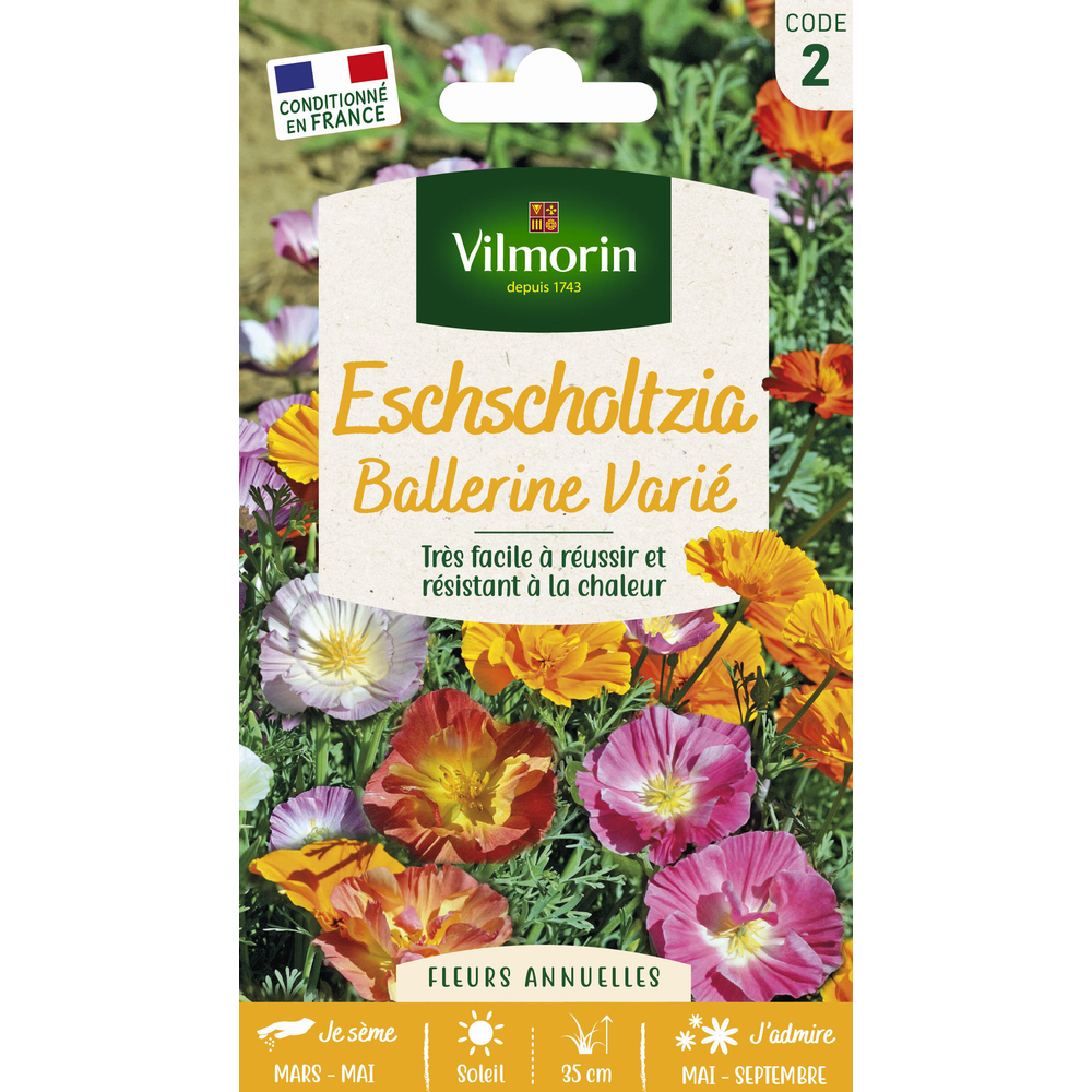 Eschscholtzia de Californie Ballerine Varié 1 g