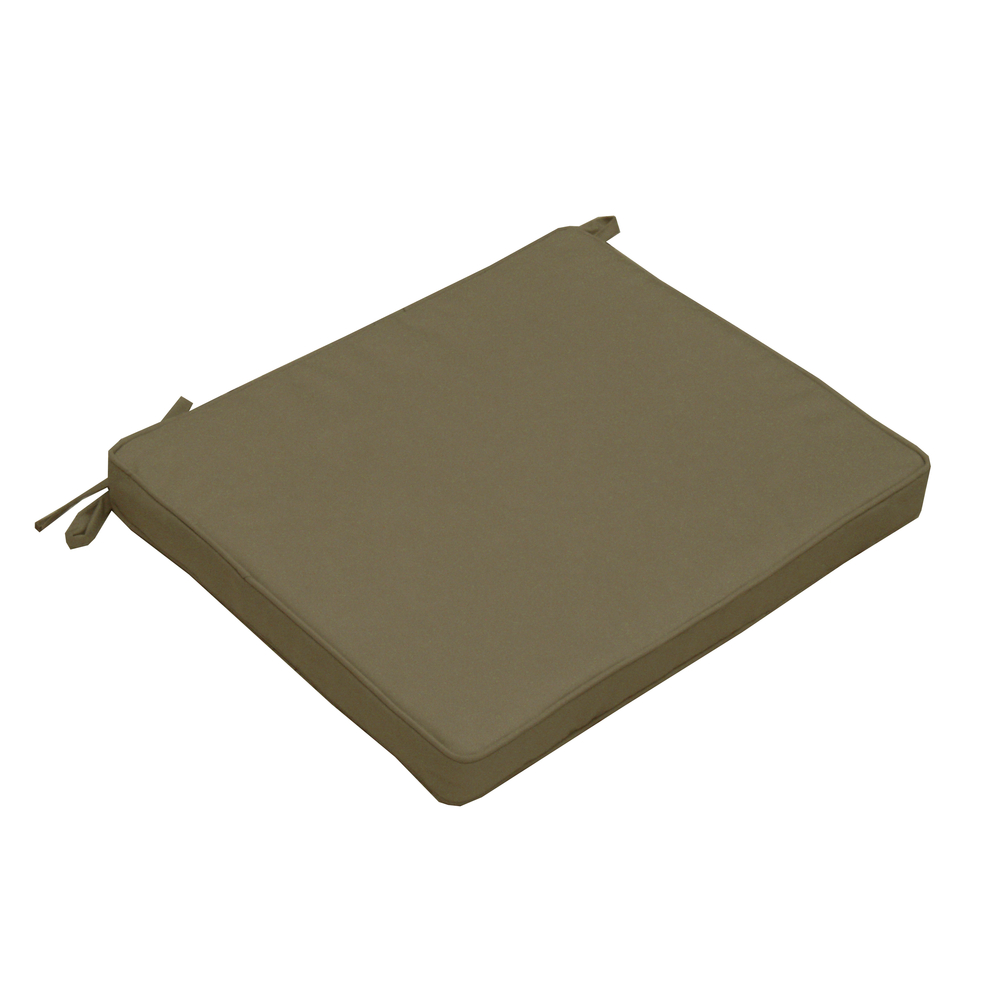 Galette de chaise Monte Carlo en polyester taupe - 39x39x5 cm