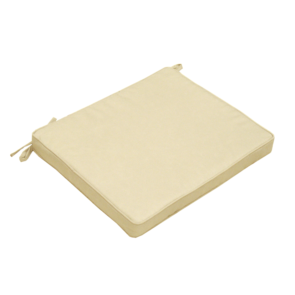 Galette de chaise Monte Carlo en polyester ivoire - 39x39x5 cm