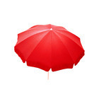 Parasol de jardin 240 Monte Carlo, rouge