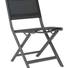 Chaise pliante, aluminium, coloris gris