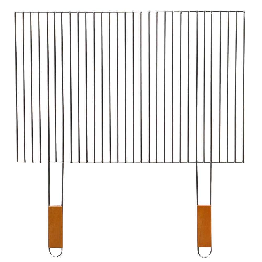 Grille découpable en acier avec poignées en bois - 60x40 cm