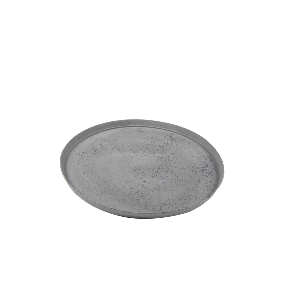 Soucoupe Nova ronde en plastique gris - D.33 cm