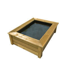 UBBINK Quadra Wood 2 Kit bassin préformé, cadre en bois et pompe à eau