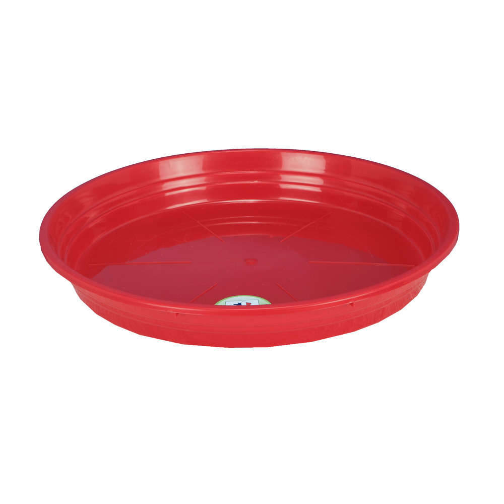 Soucoupe ronde D.15 cm coloris rouge