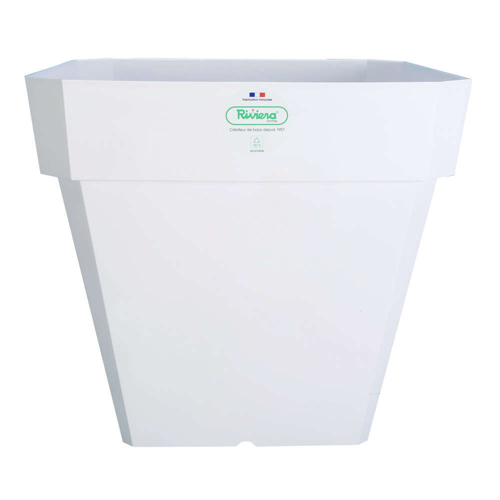 Bac Soleilla carrÃ©, H 26.5 cm, blanc