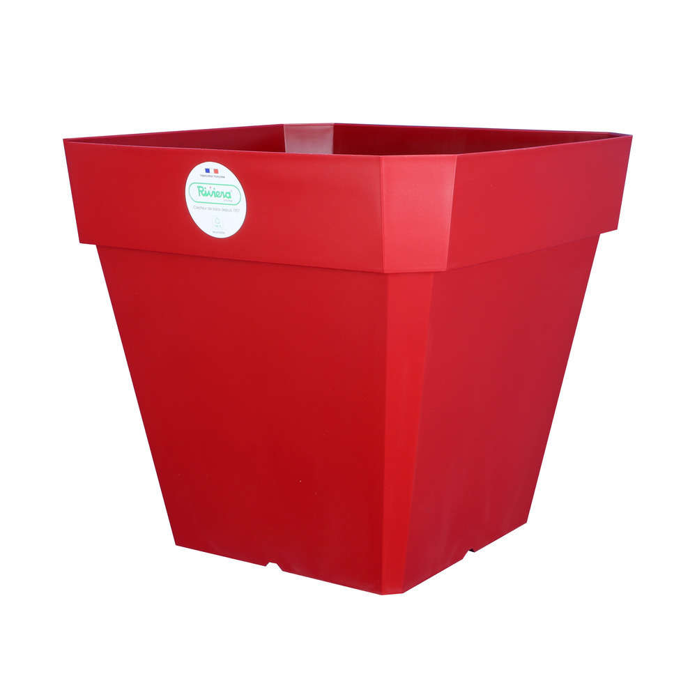 Bac Soleilla carrÃ©, D.40 cm coloris rouge