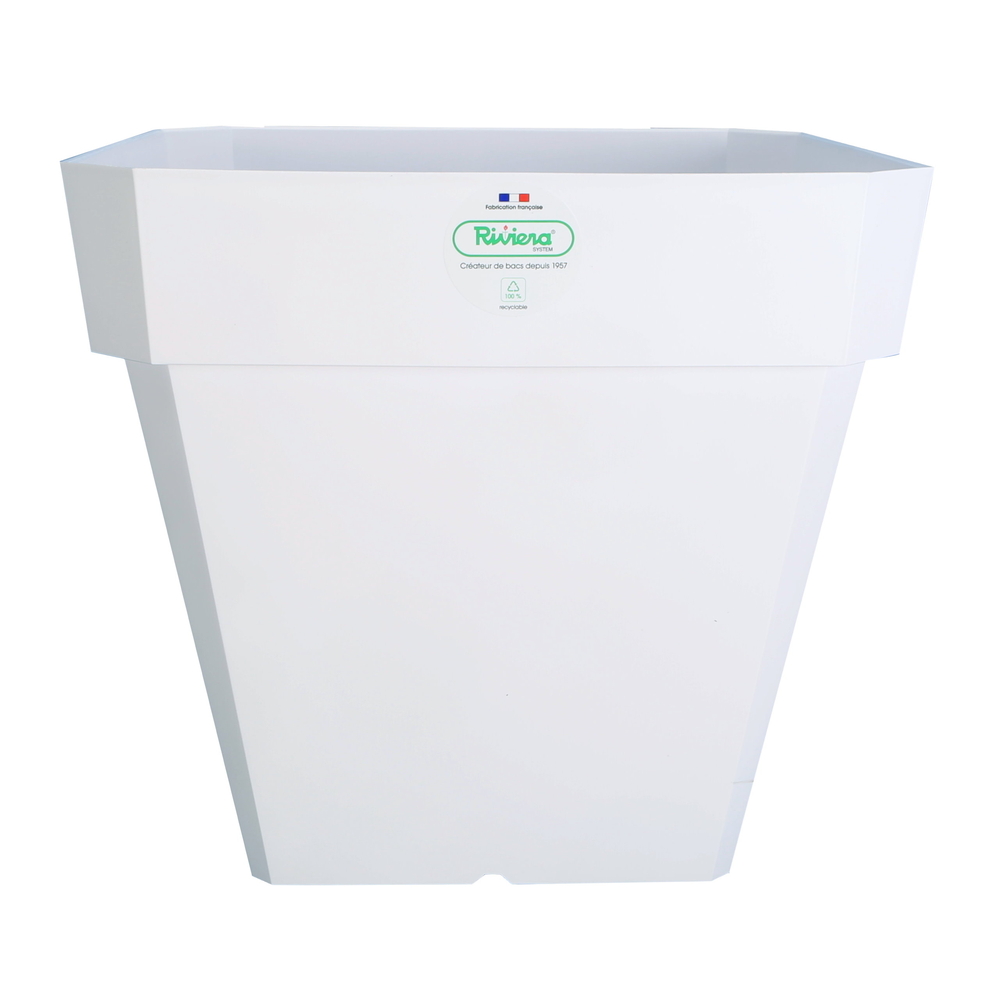 Bac soleilla carre de 30 cm coloris blanc