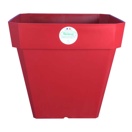 Bac soleilla carre de 30 cm coloris rouge