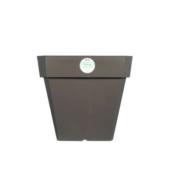 Bac soleilla carre de 30 cm coloris gris paillete