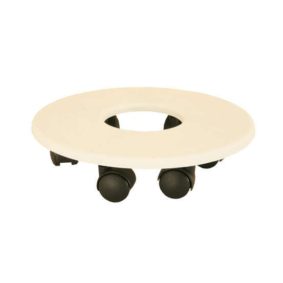 SUPPORT 6 ROULETTES D33 BLANC-(736949)