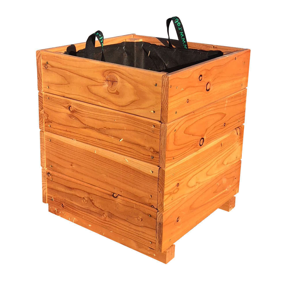 Bac City 45x45xH.50 mélèze huilé FSC 100%