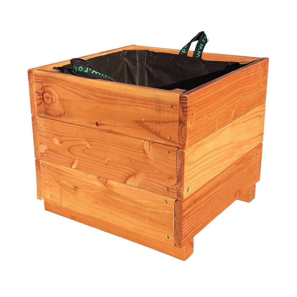 Bac City 45x45xH.40 mélèze huilé FSC 100%