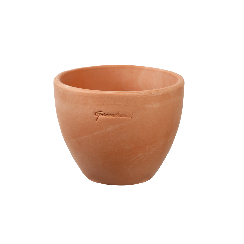 Petit cuvier galbé, en terre cuite L. 17 x H. 13 cm