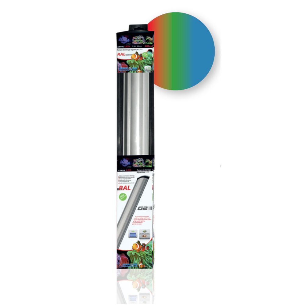 Rampe Led RALG 2 RGB 9W, éclairage pour aquarium - L.50cm