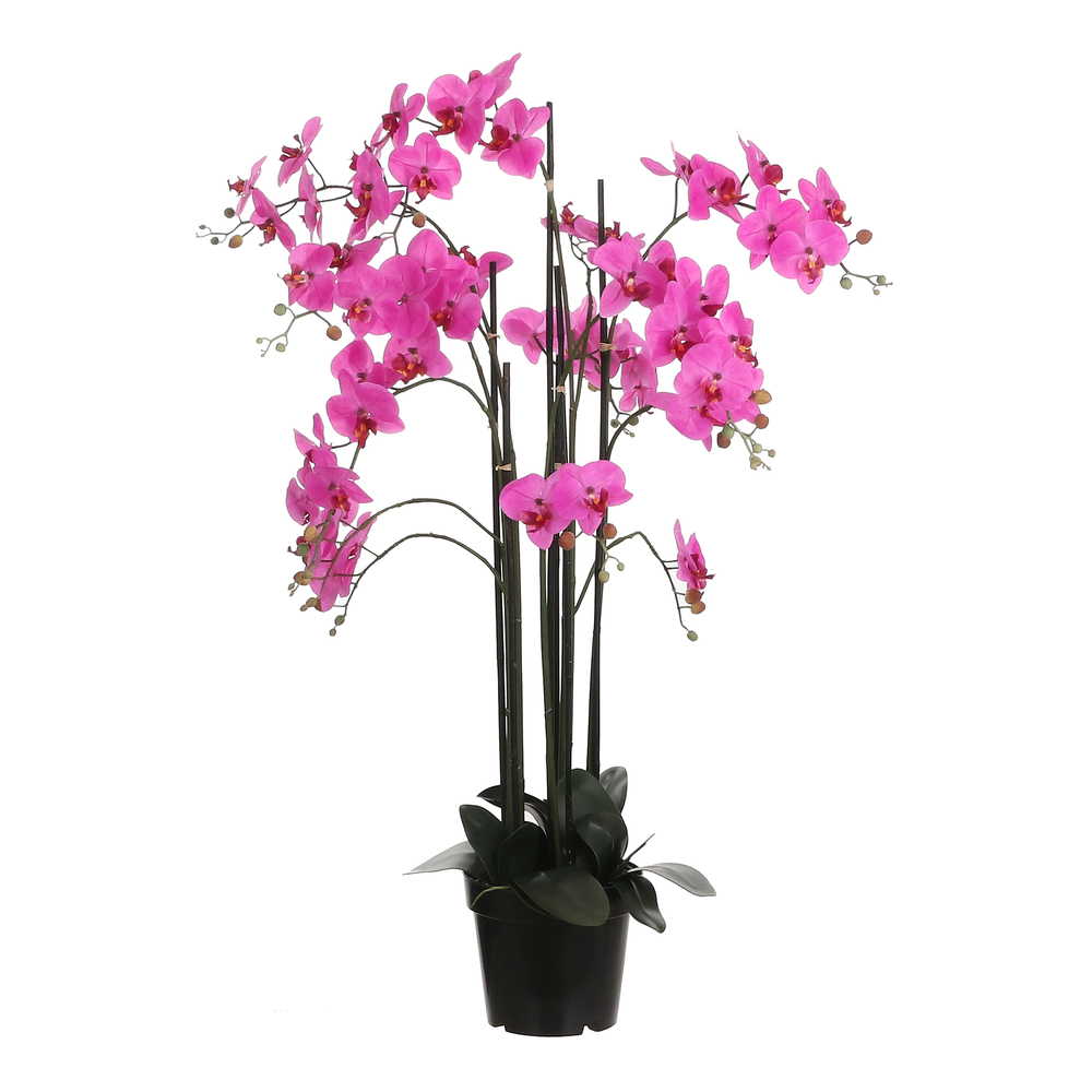 Plante artificielle : Pot phalaenopsis violet D.35 x H.117 cm