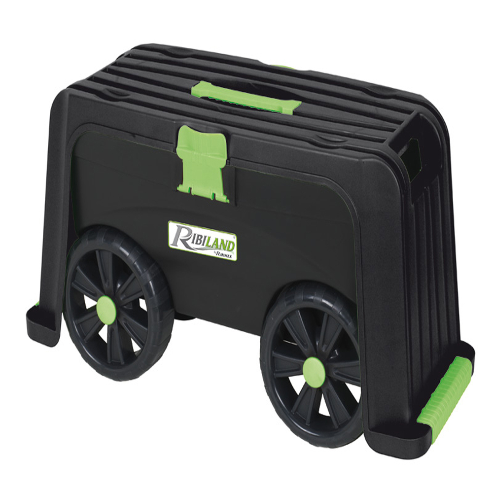 Chariot de jardinage, agenouilloir, banc et coffre de rangement 4 en 1