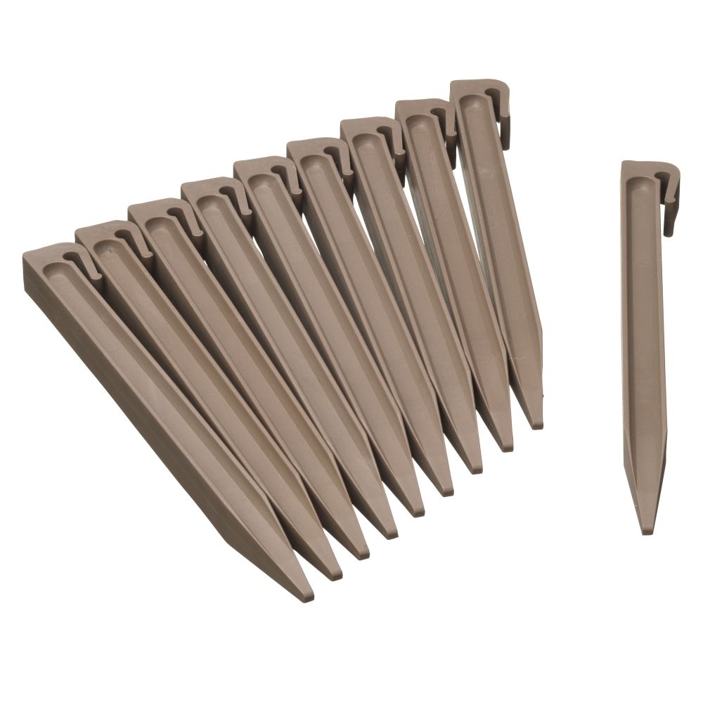Ancres pour bordure de jardin taupe - H26,7x1,9x1,8 cm - lot de 10 pcs