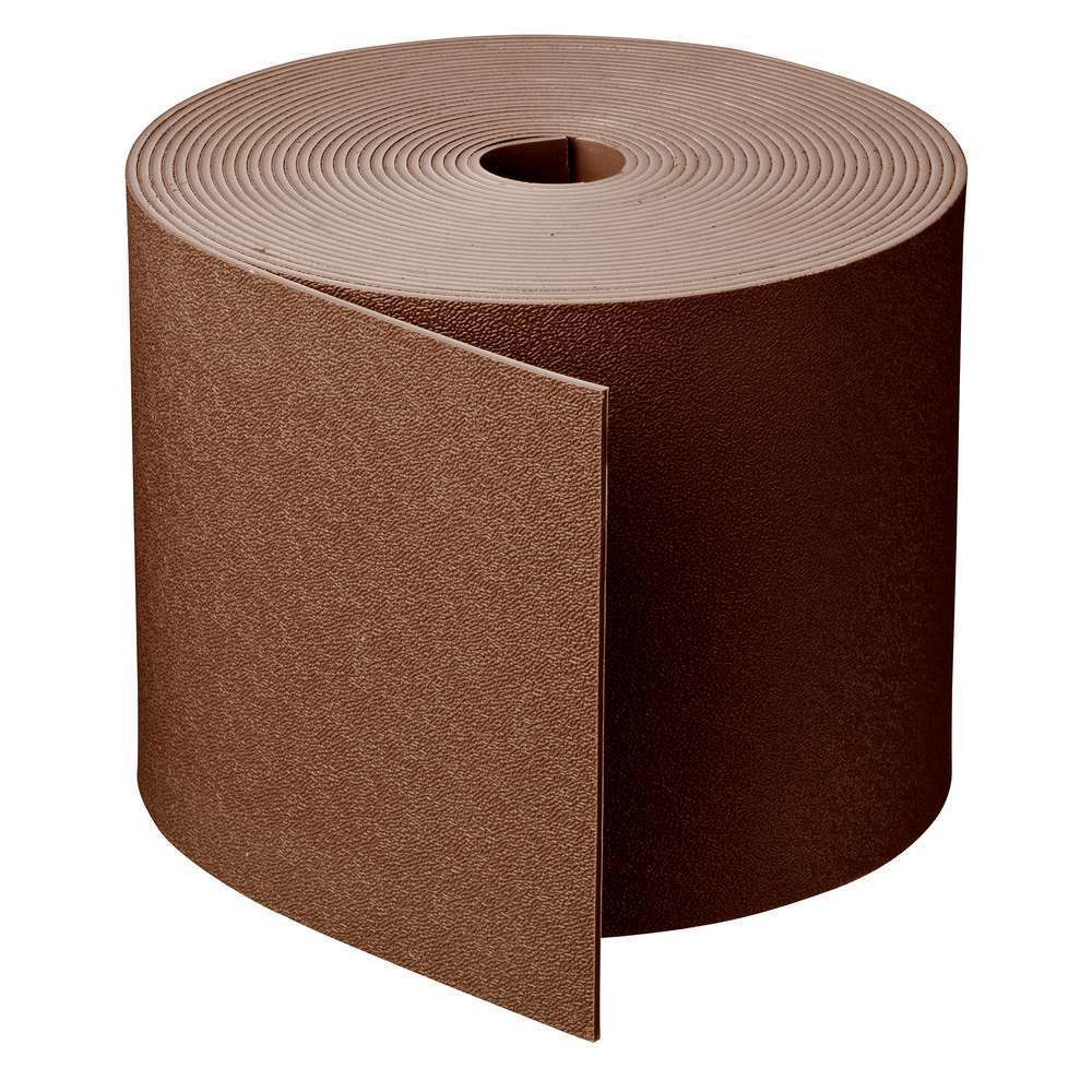 Bordure PE recyclé, coloris taupe, rouleau longueur 10m hauteur 15cm